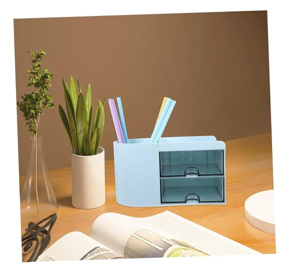 Настольный органайзер с 6 отделениями, контейнер для хранения канцелярских принадлежностей, органайзер для косметики